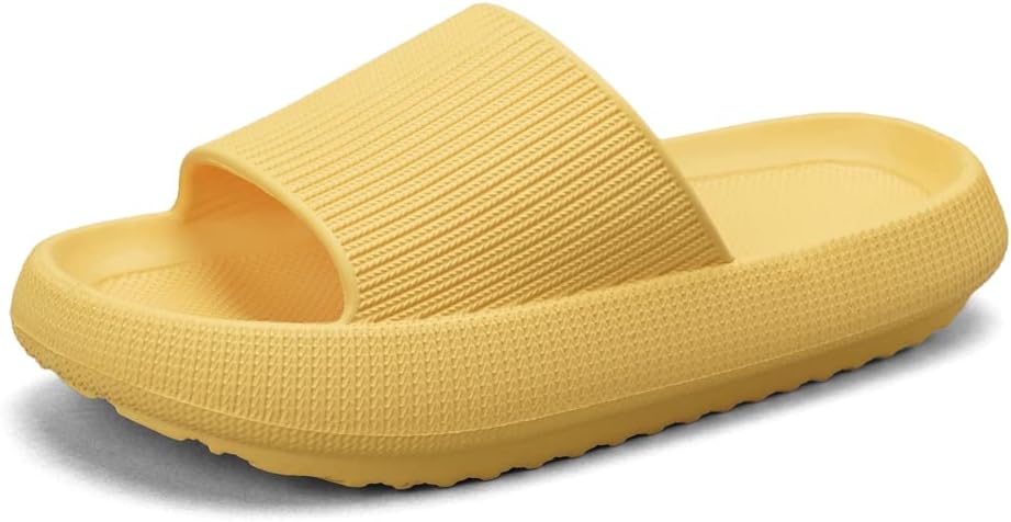 

Сланцы JOEUSTY Cloud для женщин и мужчин, домашние тапочки с подушечкой, мягкие и удобные, с толстой подошвой, противоскользящие, быстро сохнущие, для бассейна, пляжа, душа, ванной комнаты, дома и улицы, желтый