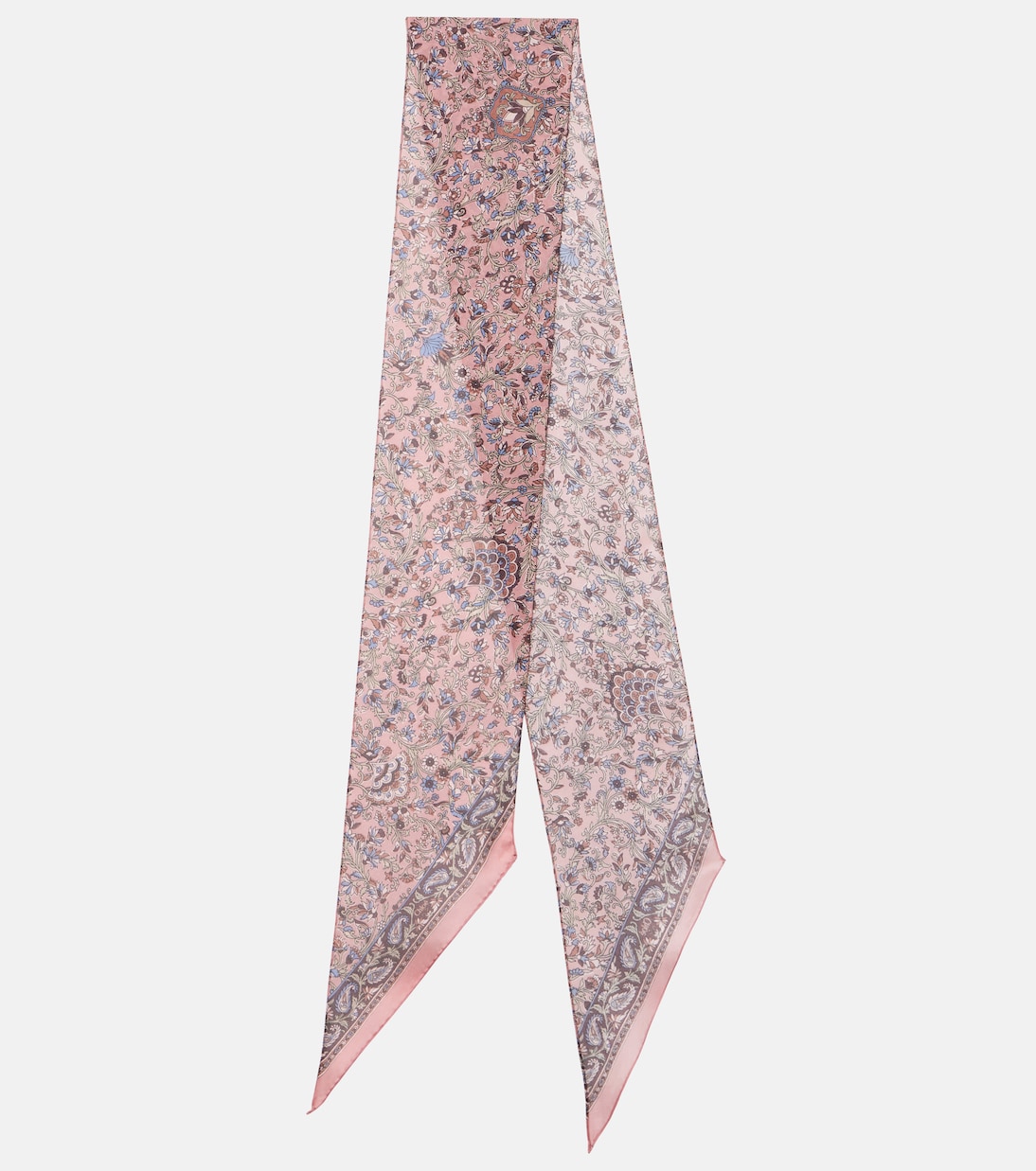 

Шелковый шарф из шармеза с узором пейсли Chloé, Multicolor Purple 1