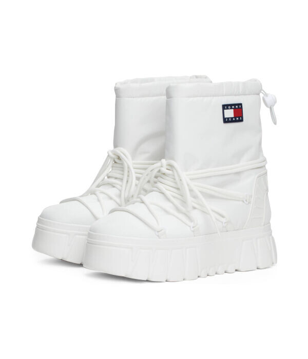 Ботинки женские Tommy Jeans зимние на платформе, белый — фото 2