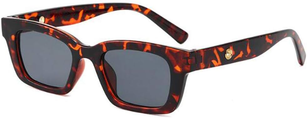 

Женские квадратные черные солнцезащитные очки с защитой от УФ-излучения. Мужские очки для вождения. Маленькие очки в оправе (леопардовый принт, серые вкрапления) Weloveushop, Gray