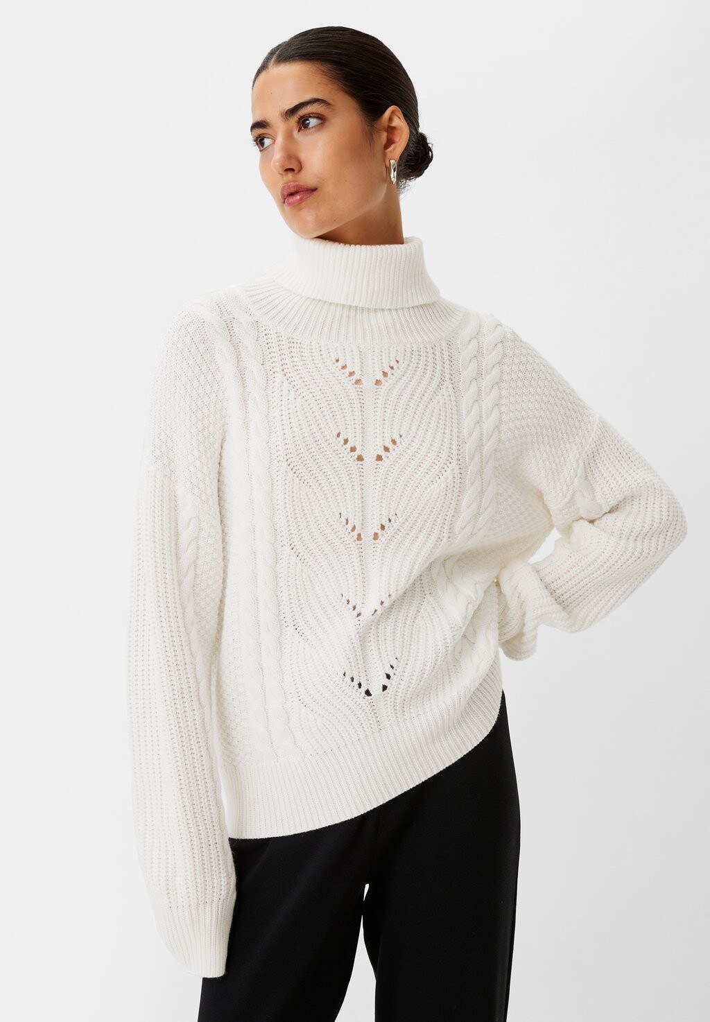 

Вязаный свитер EN À MOTIF AJOURÉ comma casual identity, цвет weiß