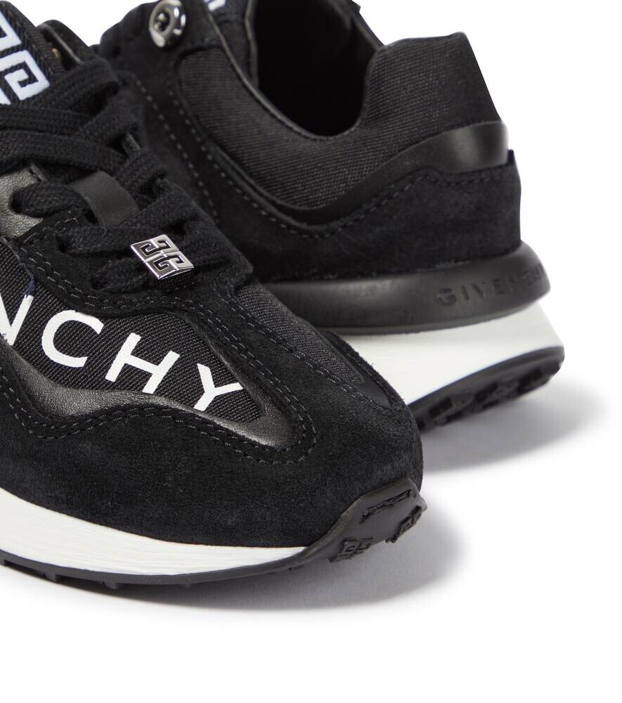 Кроссовки из кожи, замши и парусины с логотипом Givenchy Kids, разноцветный — фото 4