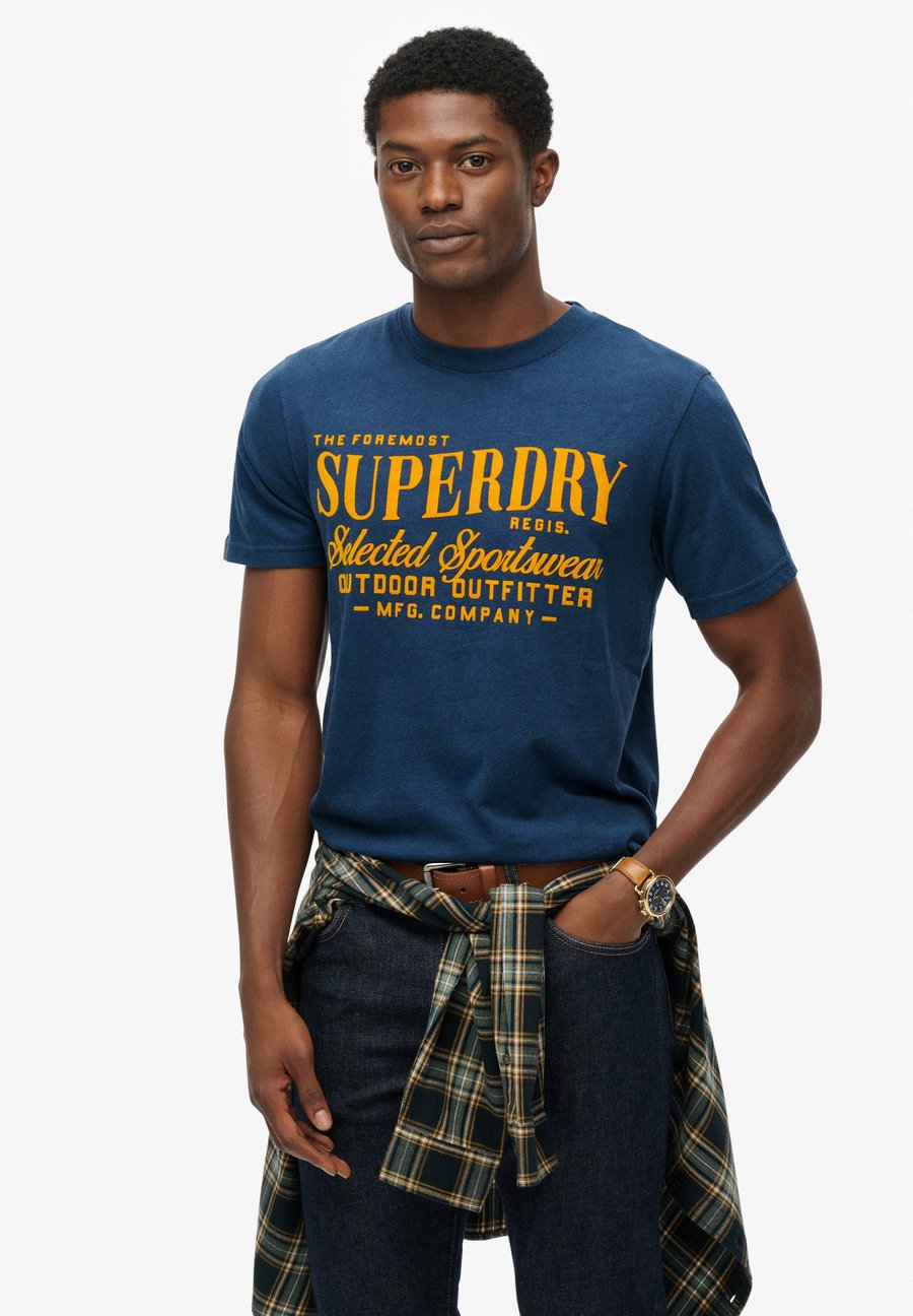 

Футболка Superdry & Co Print T-shirt, Oil Blue Marl/Blue, Синий, Футболка Superdry & Co Print T-shirt, Oil Blue Marl/Blue