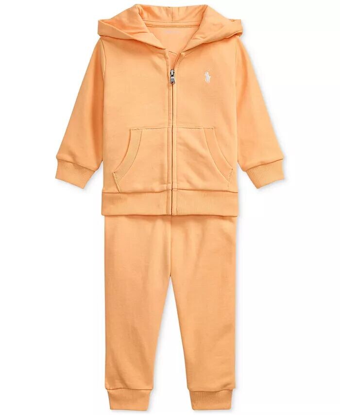 

Комплект из толстовки и штанов из французского трикотажа для малышей Polo Ralph Lauren, оранжевый