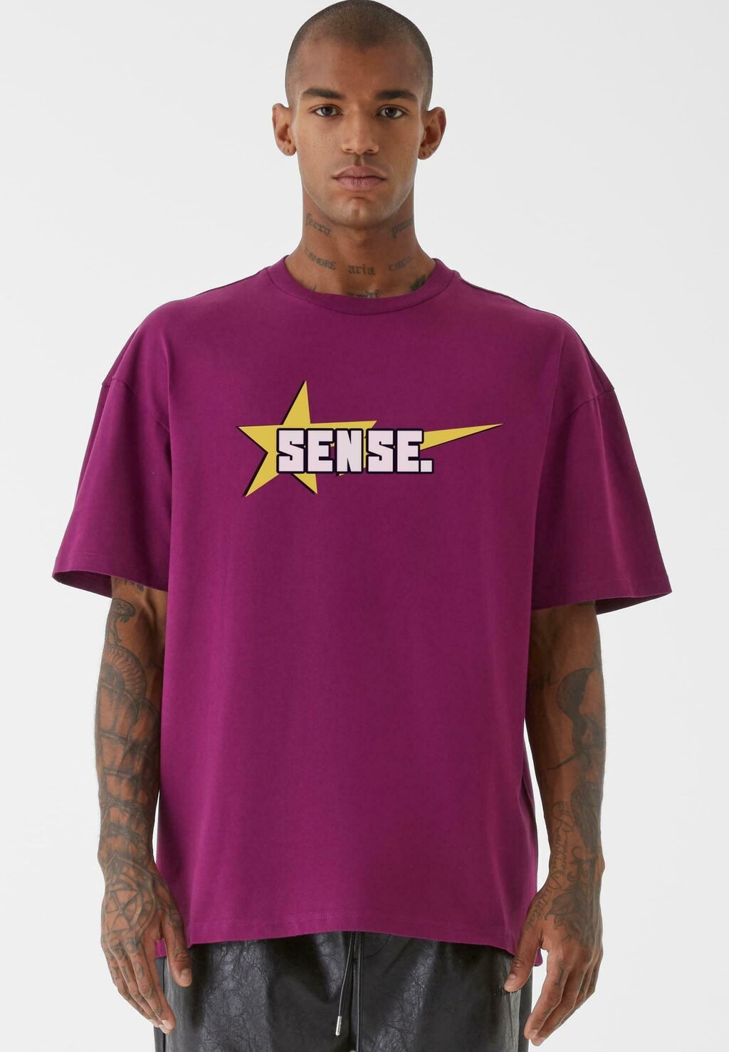 

Футболка с принтом Sense Star Tee 9N1M SENSE, цвет aubergine