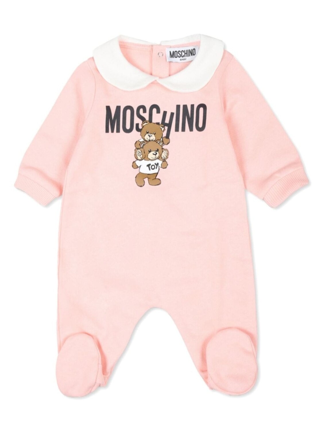 

Moschino Kids мотив плюшевого мишки babygrow, розовый
