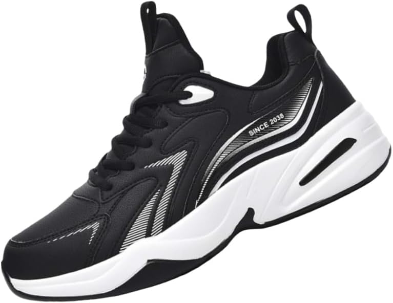 

Прочные мужские хлопковые кроссовки большого размера для активного отдыха, с противоскользящим покрытием, подходят для спорта, бега, повседневной носки и прогулок Fmshi, белый/черный