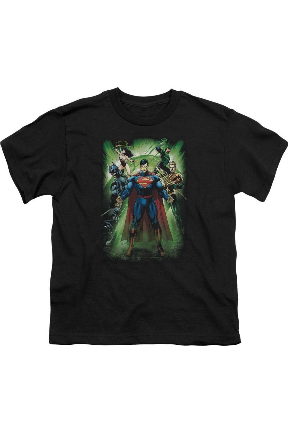 

Футболка для подростков Justice League of America Power Burst с коротким рукавом Gildan, черный