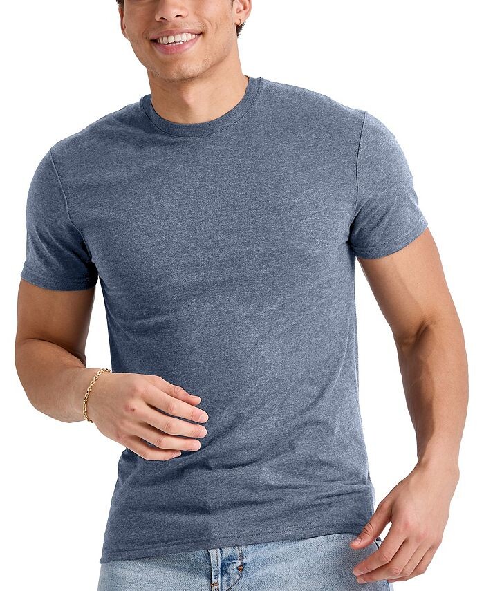 

Мужская футболка Originals Tri-Blend с короткими рукавами Hanes, цвет Regal Navy Heather