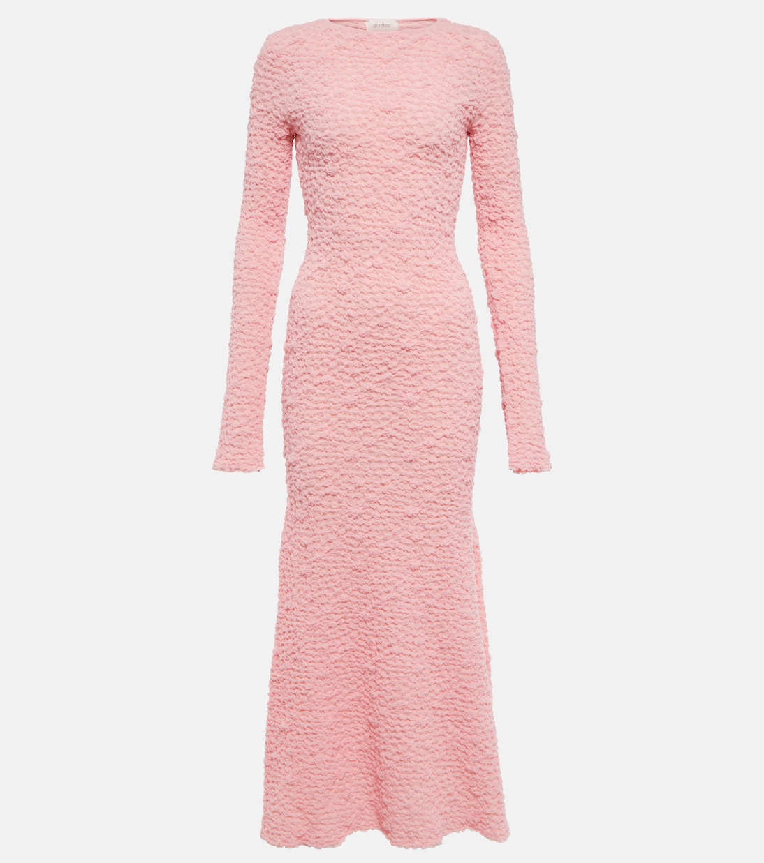 

Платье макси Rea из хлопковой смеси со сборками Sportmax, розовый
