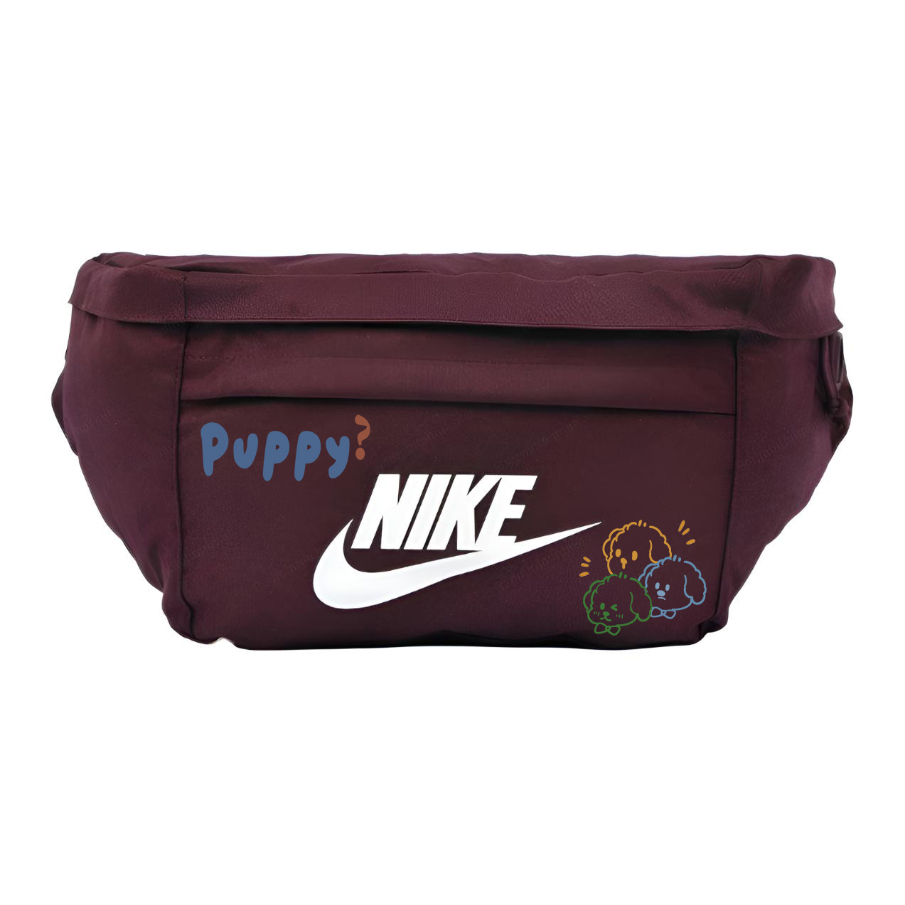 

Nike Бежевый поясной рюкзак с белой печатью, 3-Pack Puppy