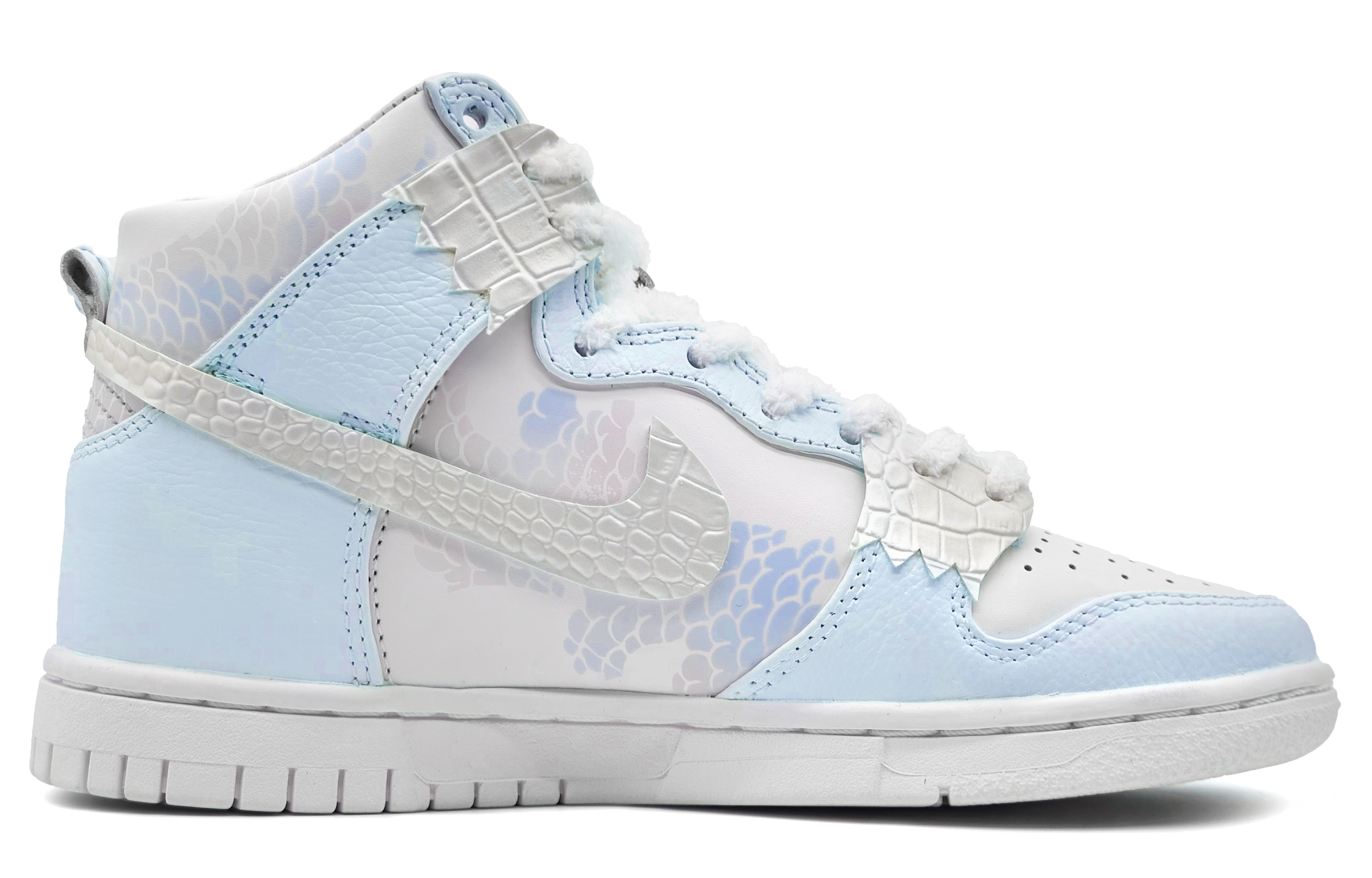 

Кроссовки Nike Dunk High Skateboard Shoes Unisex High-Top White Gray