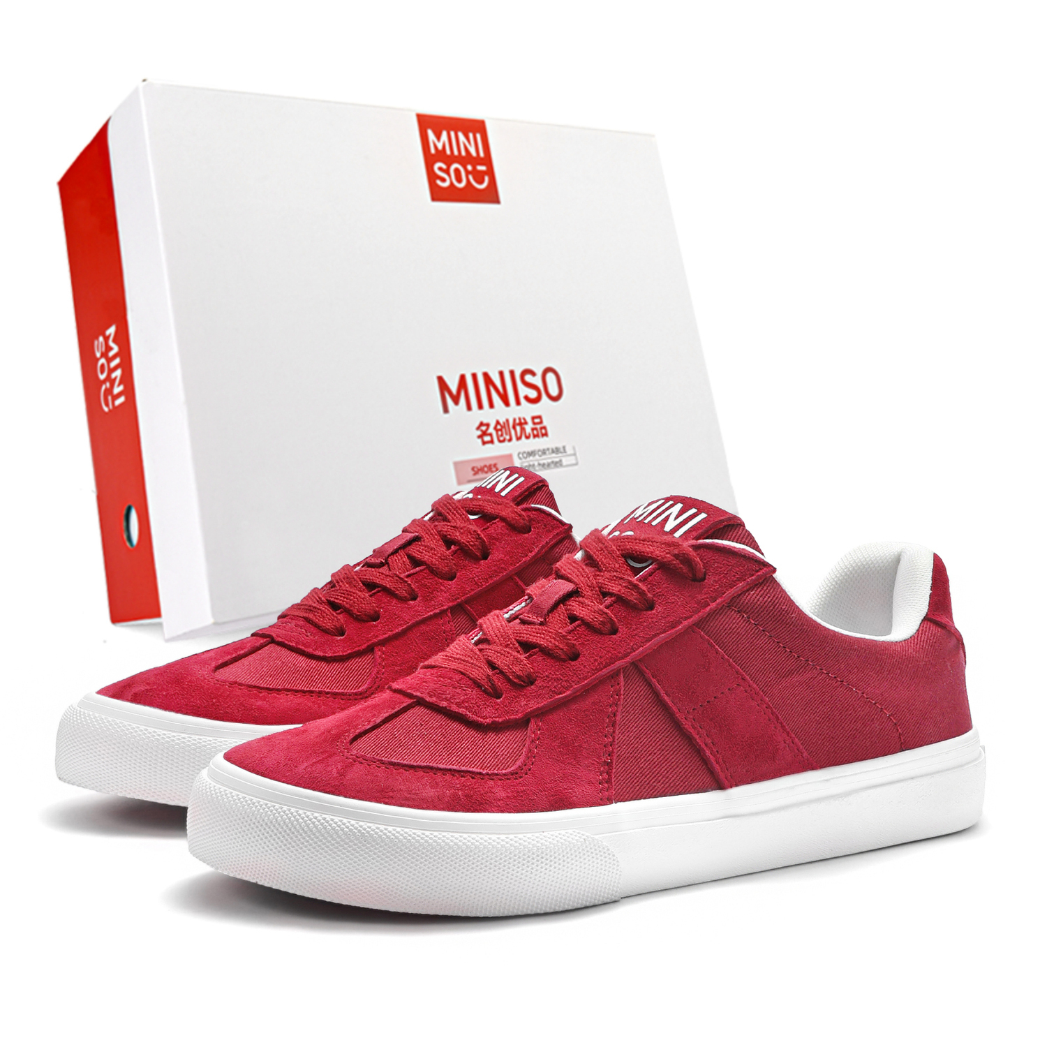 

MINISO Низкие скейтерские кроссовки унисекс китайский красный, цвет China Red