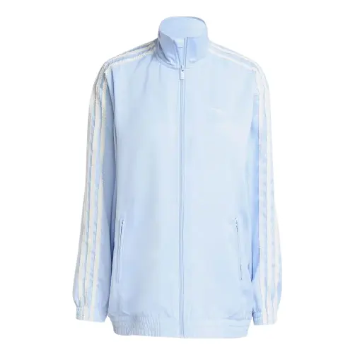 

(WMNS) Спортивная блузка Adidas Satin Ruffle Track Top 'Clear Sky'