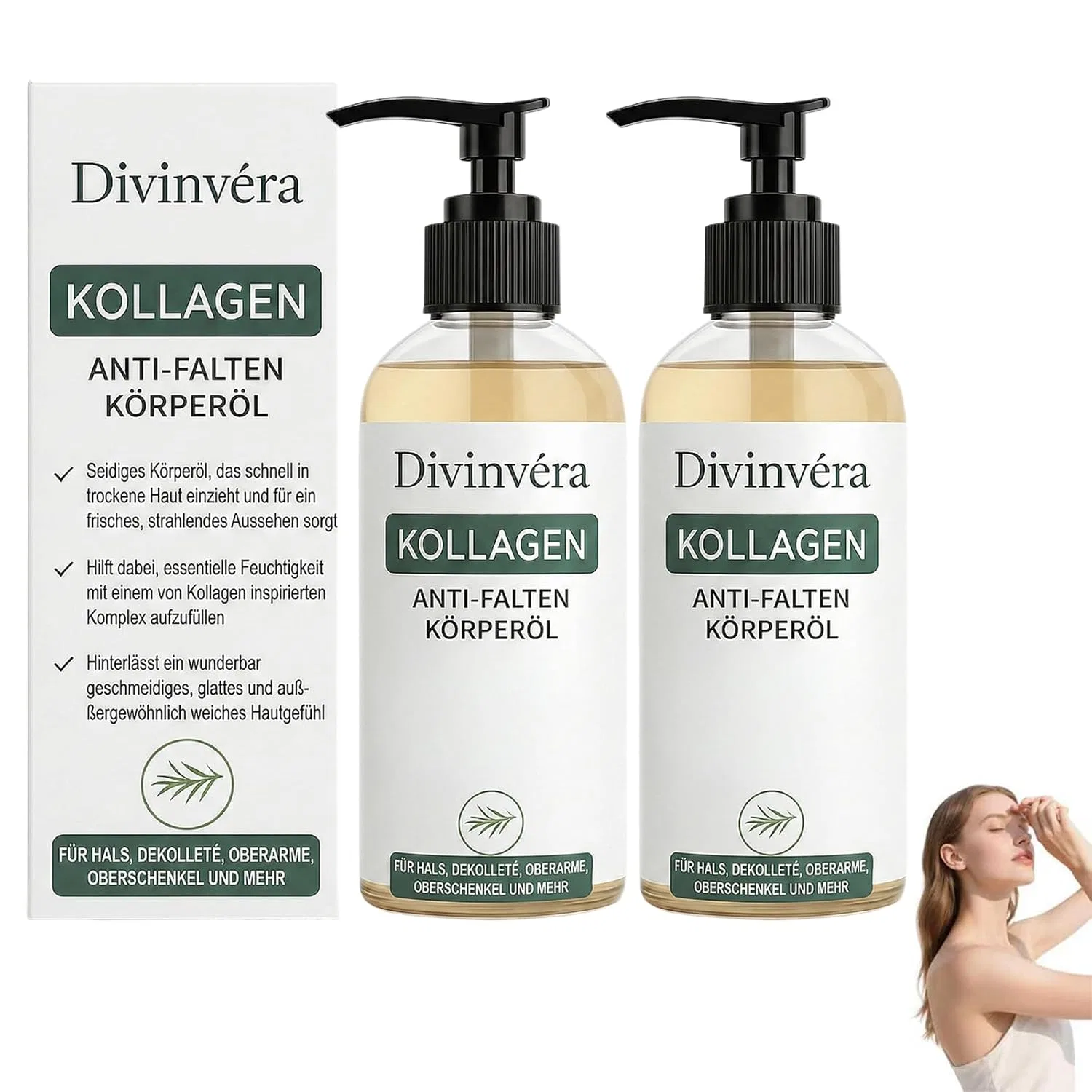 Коллагеновое масло для тела Divinvéra Collagen Anti-Wrinkle Topwal, 2 Bottles