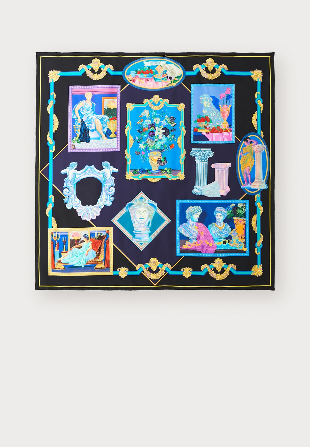 

Шарф FOULARD 90X90 GALLERY Versace, черный