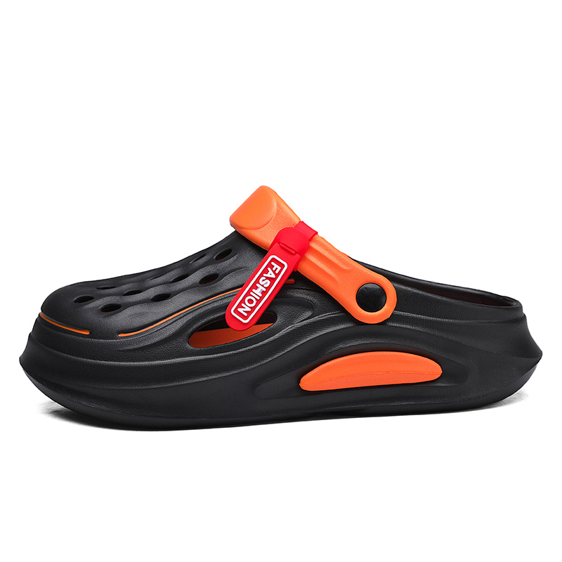 

LONGYING Клоги мужские черно-оранжевые, цвет Black Orange