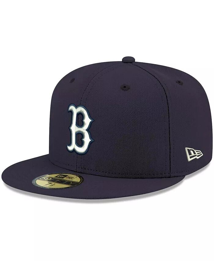 

Мужская темно-синяя кепка Boston Red Sox Logo белая 59FIFTY приталенная кепка New Era