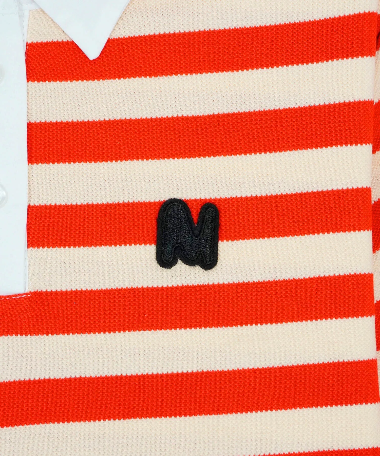 Детское полосатое платье MSGM KIDS с логотипом красное — фото 4