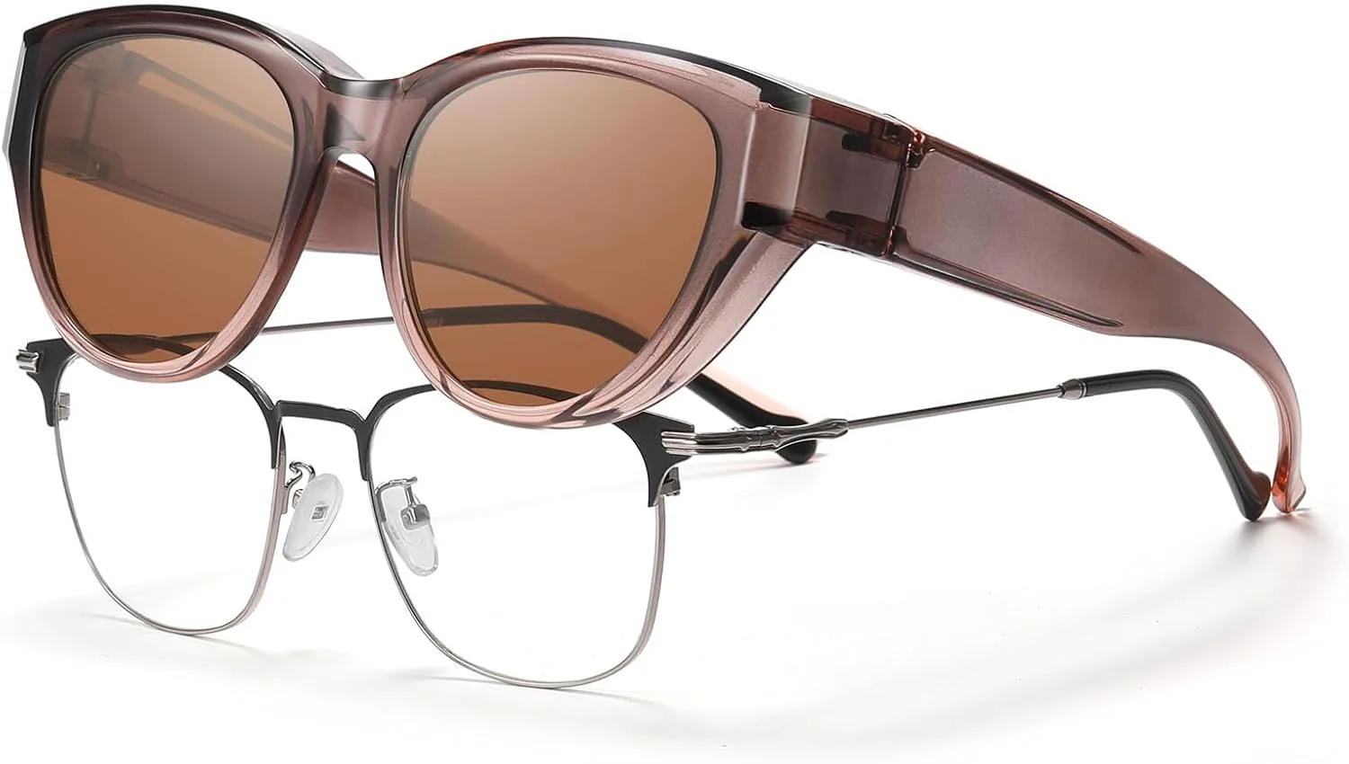 

Женские поляризованные солнцезащитные очки HAOLOTA с защитой от УФ-излучения, модные, небольшие, облегающие, для вождения, A06 Gradient Brown/Brown S Size