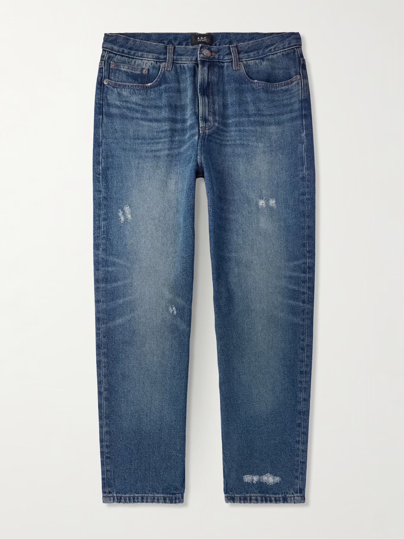

Джинсы Martin Straight-Leg с потертостями A.P.C., синий