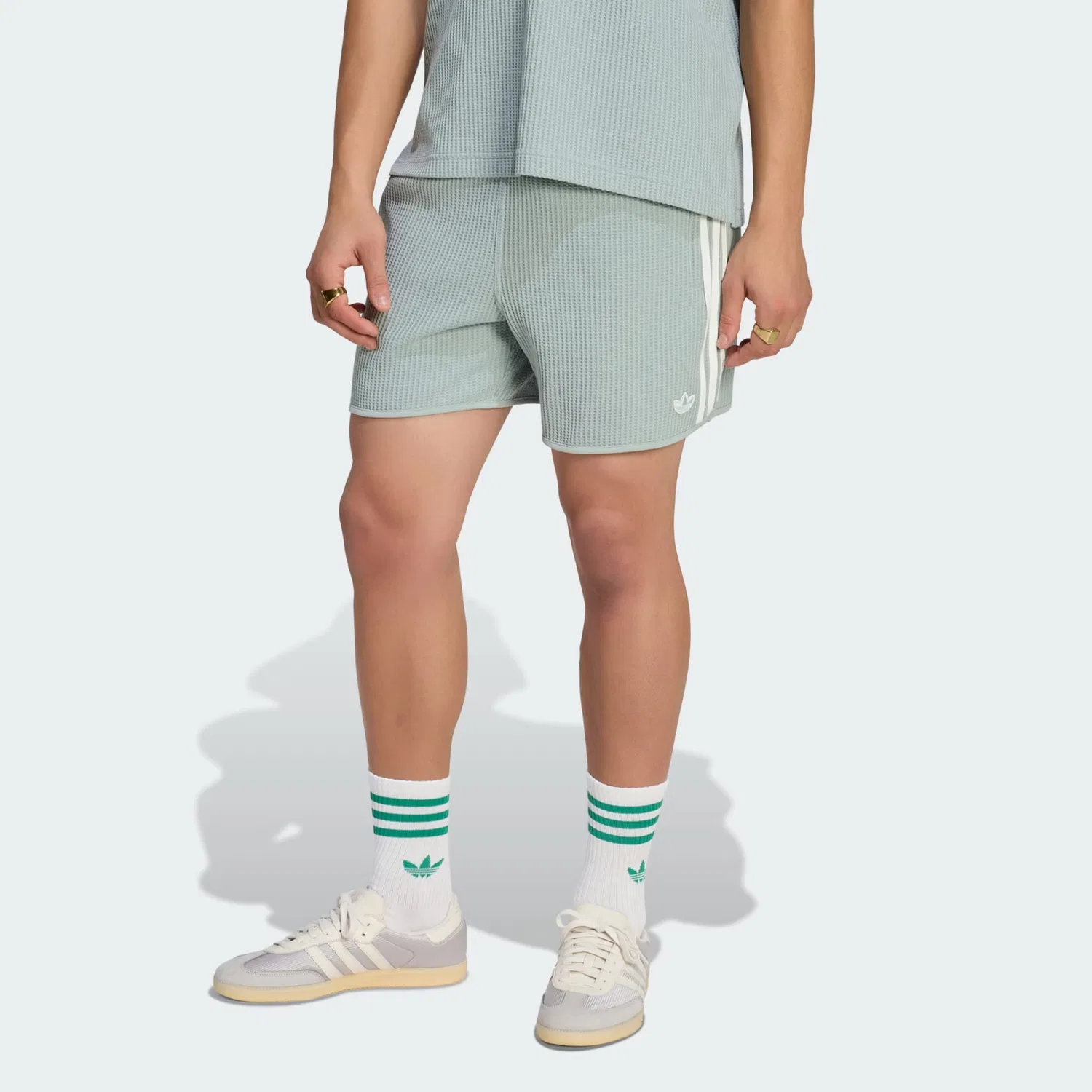 Шорты Adidas Originals свободного кроя Sprinter мятного цвета — фото 3