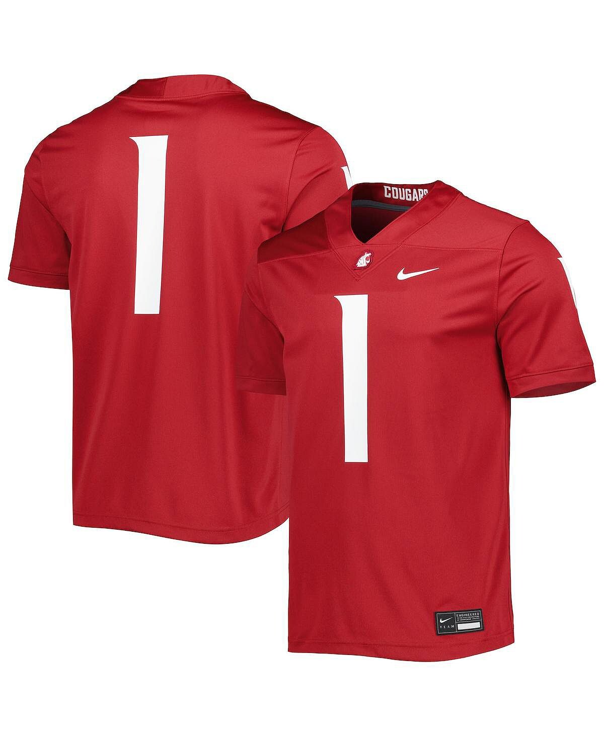 

Мужская футбольная майка #1 Crimson Washington State Cougars Untouchable Nike