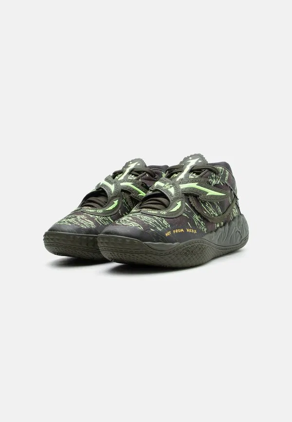 Баскетбольные кроссовки mb 05 камуфляжная Puma, Dark Olive/Fizzy Light/Black — фото 2