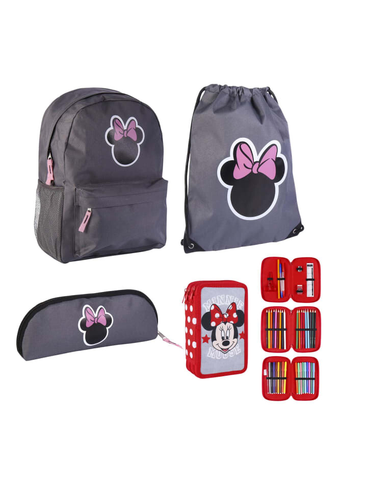 

Рюкзак Disney Minnie Mouse Minnie Mause Schulpaketangebot Komplett-Set 4 Tlg. für, черный