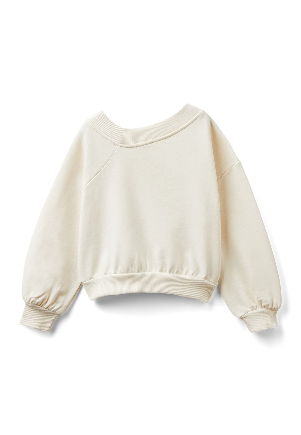 

Толстовка WITH UNEVEN NECKLINE United Colors of Benetton, белый