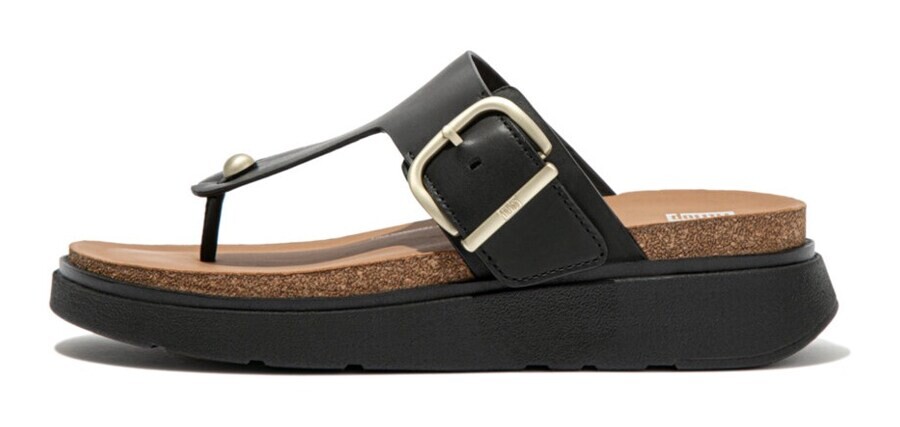 Сандалии с т-образным ремешком FitFlop T-Bar Sandals, черный — фото 2