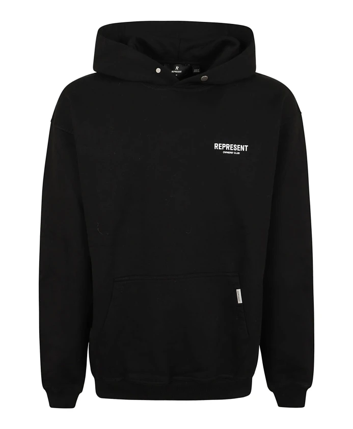 

Хлопковая толстовка в стиле aw24 Represent, черный