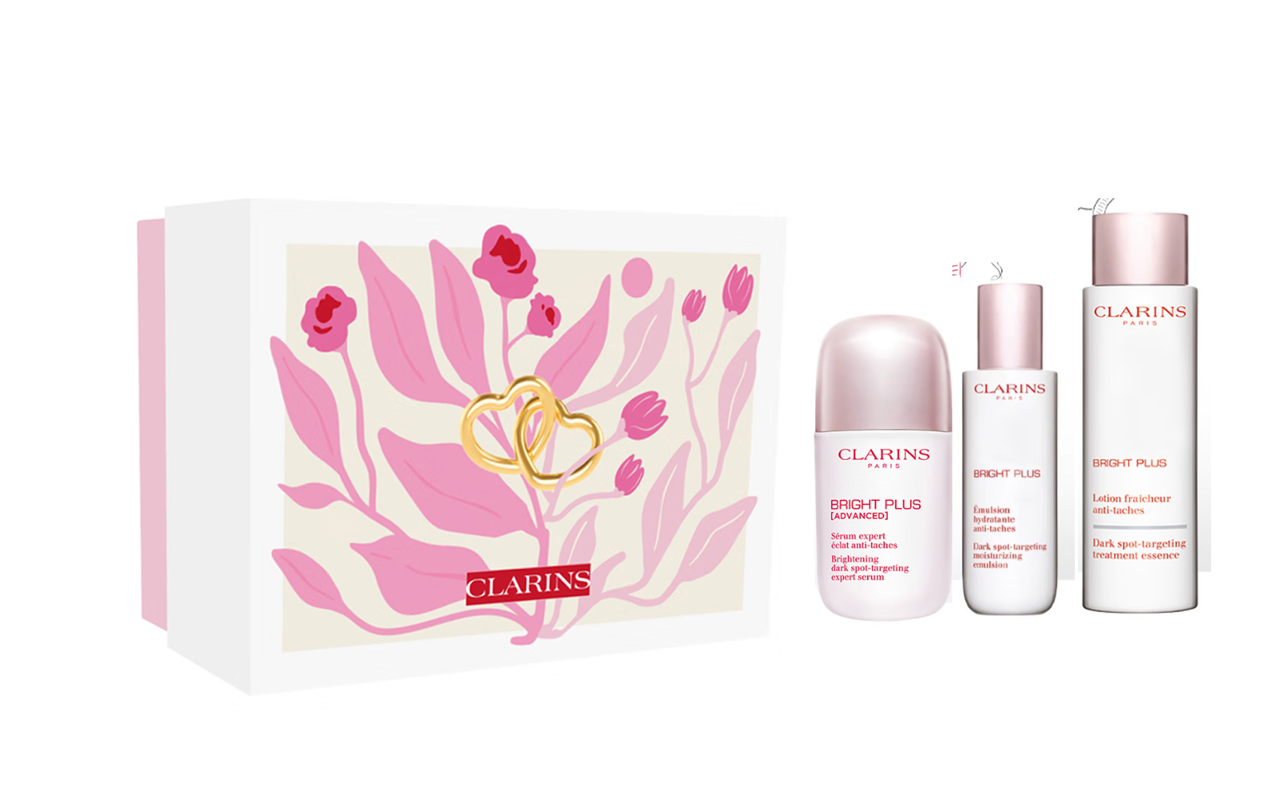 Набор средств Clarins Bright Plus: сыворотка + эмульсия + лосьон, 50 мл + 200 мл + 75 мл — фото 2