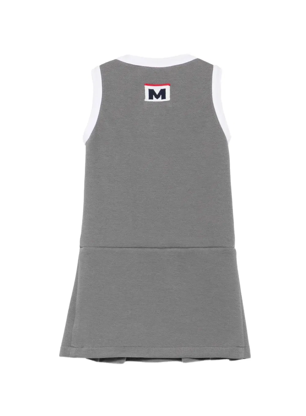 Плиссированное платье с логотипом Msgm Kids, серый — фото 2