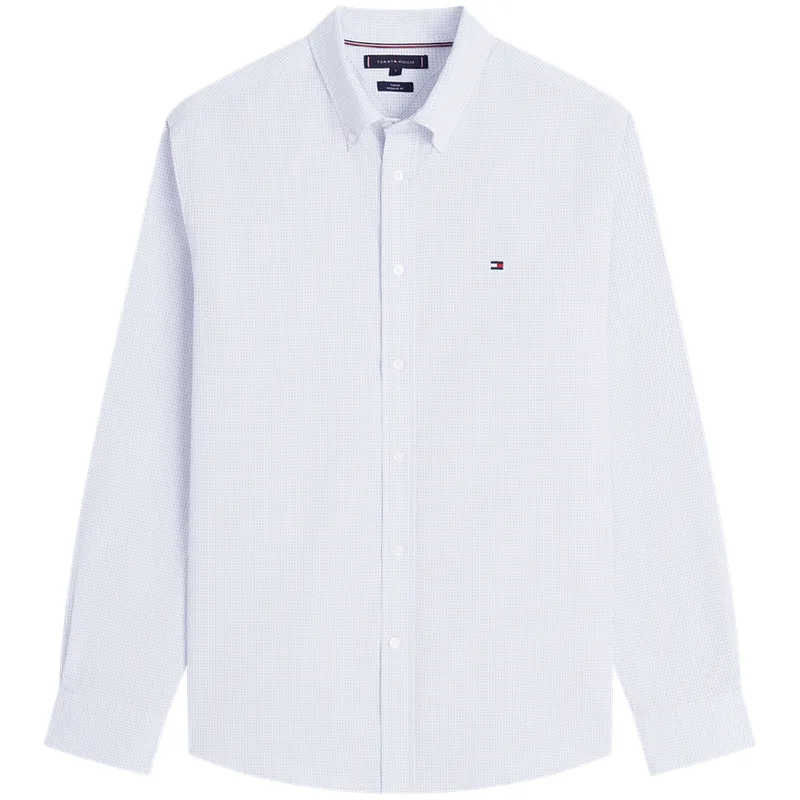 Рубашка мужская с лацканом Tommy Hilfiger, Blue 0GY — фото 4