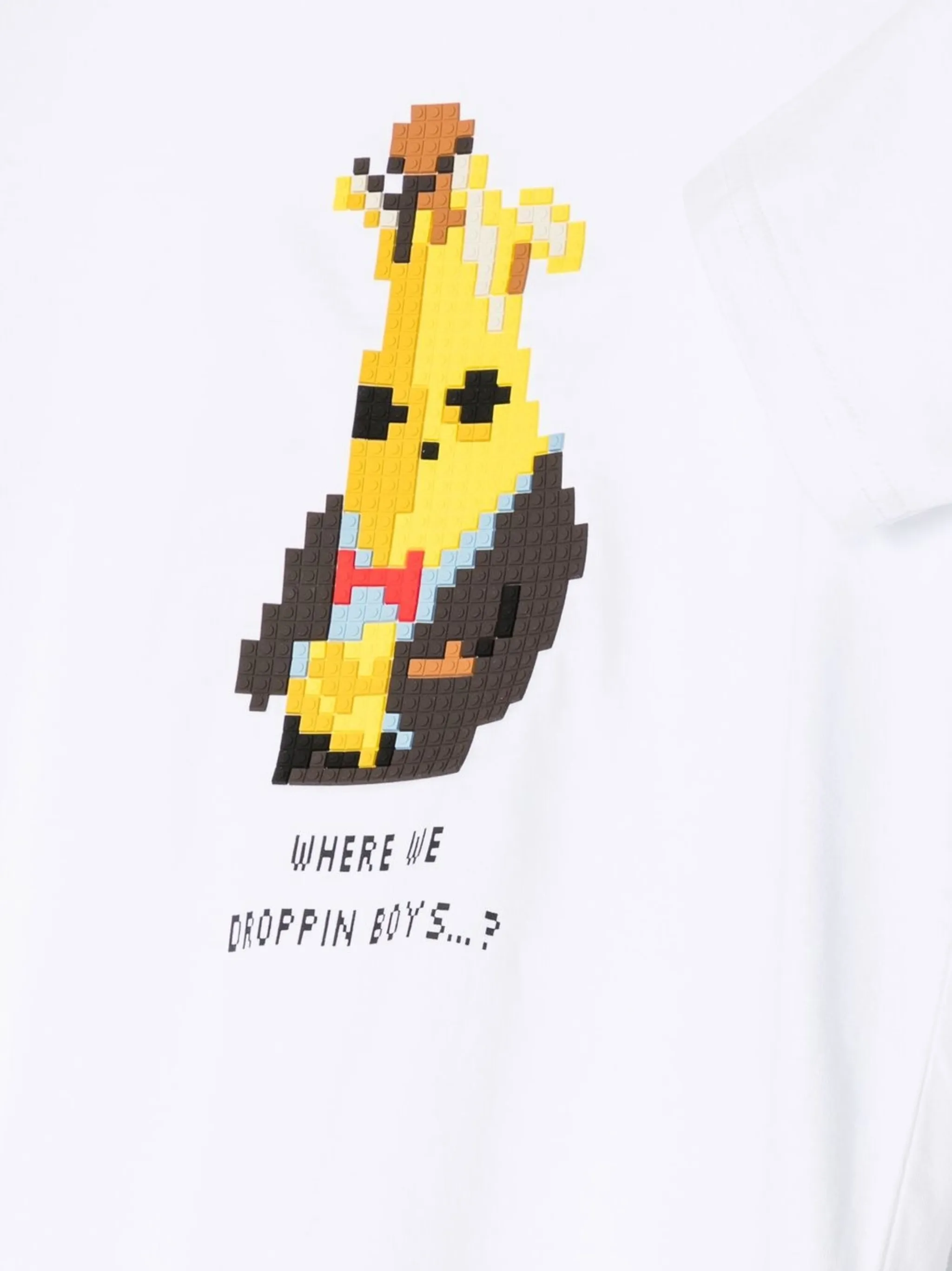 Футболка Mini Where We Droppin Mostly Heard Rarely Seen 8-Bit, белый — фото 3