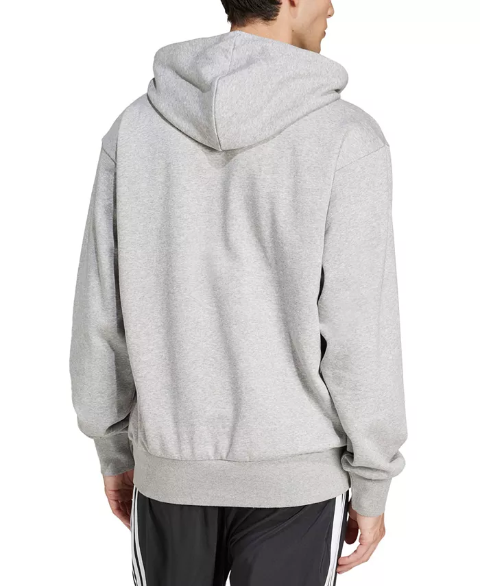 Мужская базовая толстовка FeelCozy из флиса Adidas, серый — фото 2