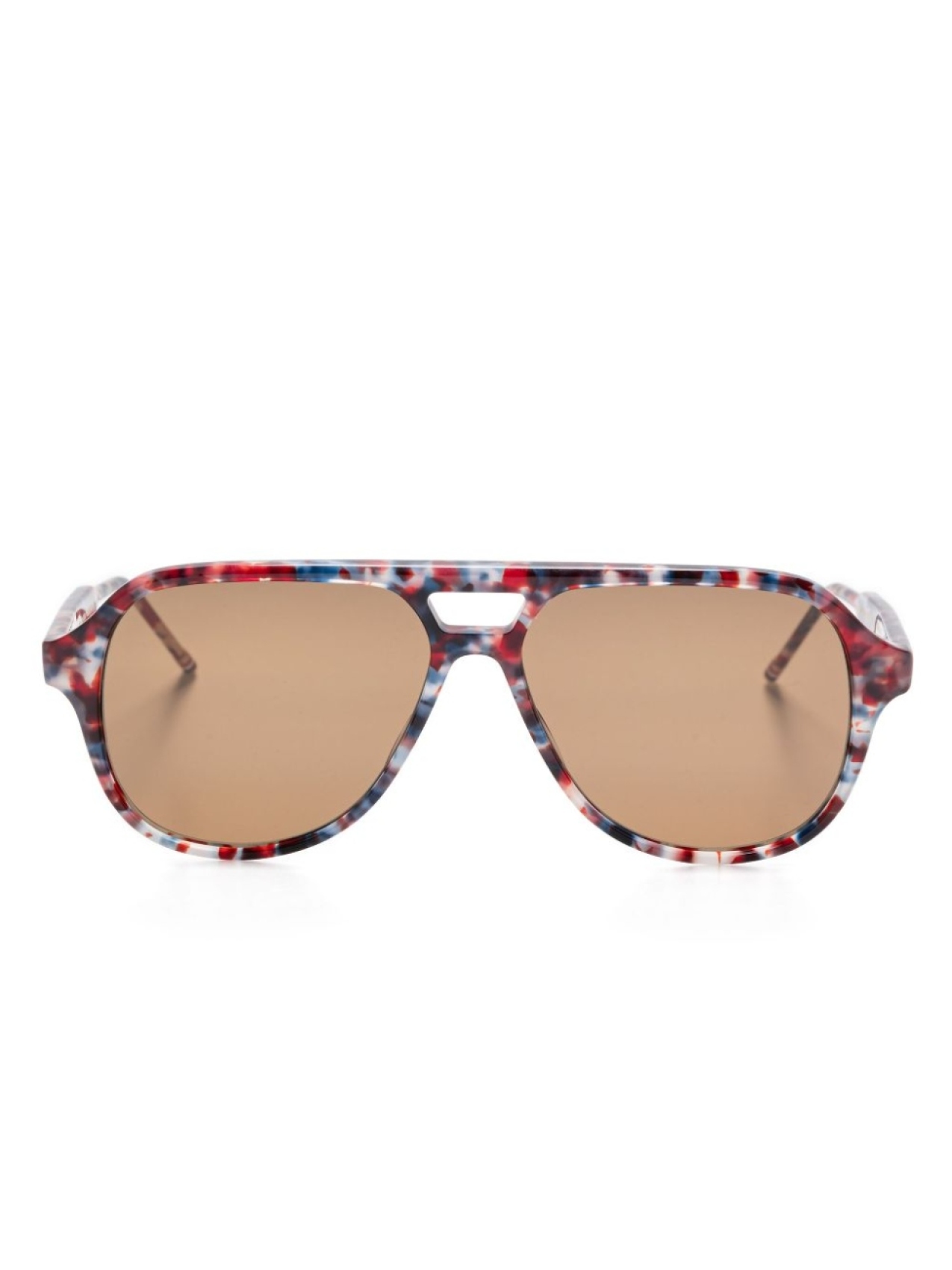 

Солнцезащитные очки с абстрактным узором Thom Browne Eyewear, синий