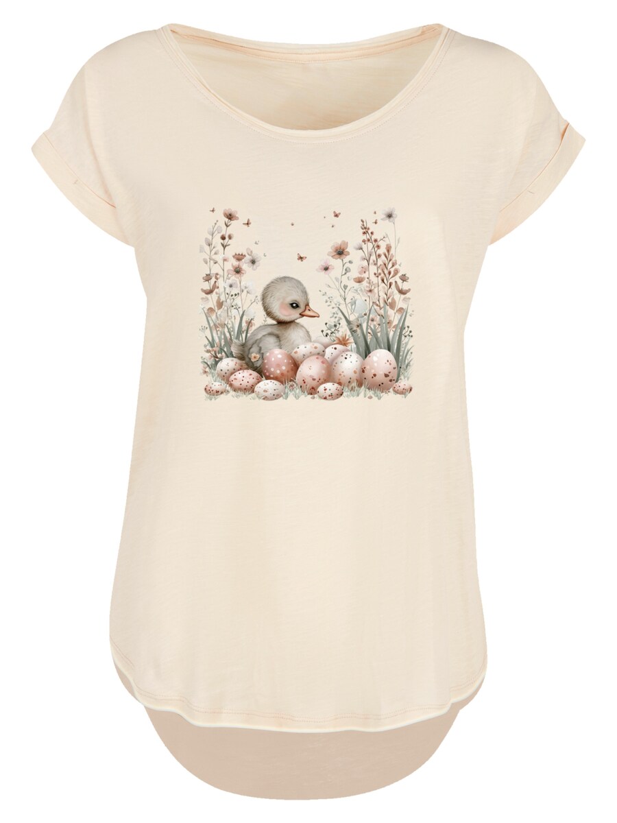 

Рубашка F4NT4STIC Ente Ostereier Blumen Küken, песочный