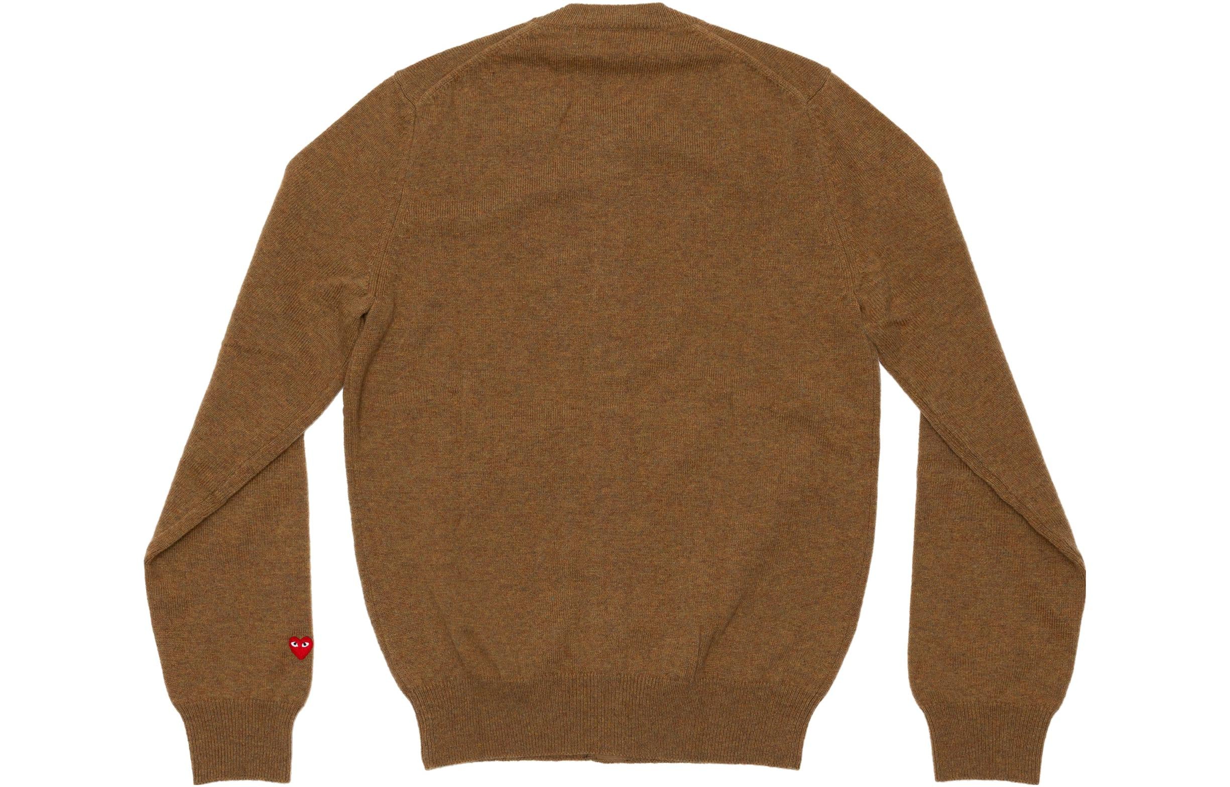 Кардиган (WMNS) COMME des GARCONS PLAY Cardigan Pastel Series Sleeve Heart 'Brown' AZ-N091-051-3, коричневый — фото 2