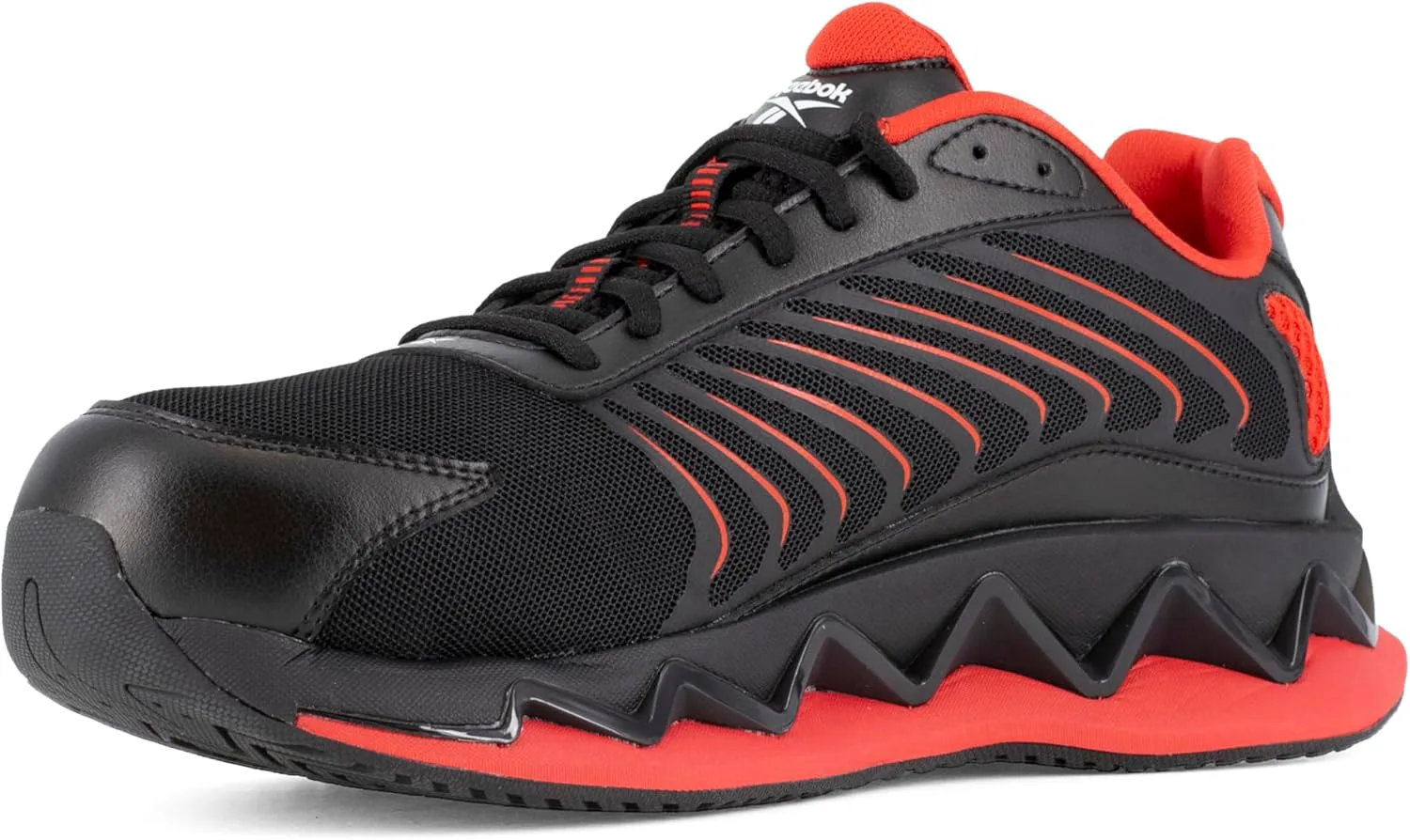 Мужские кроссовки Reebok Work Zig Elusion Heritage, черный/красный — фото 3