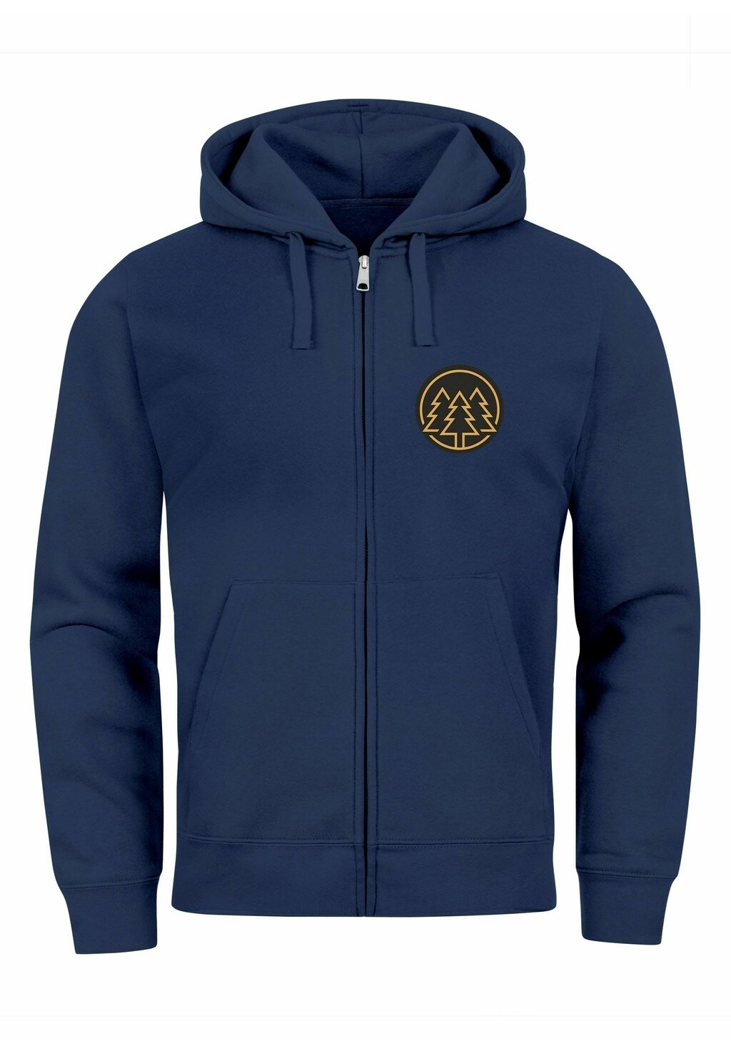 

Толстовка на молнии MIT LOGO BÄUME WALD PRINT OUTDOOR MOTIV FASHION Neverless, темно-синий
