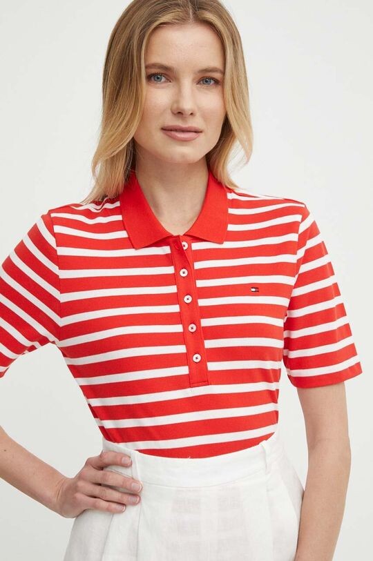 

Поло Tommy Hilfiger, красный