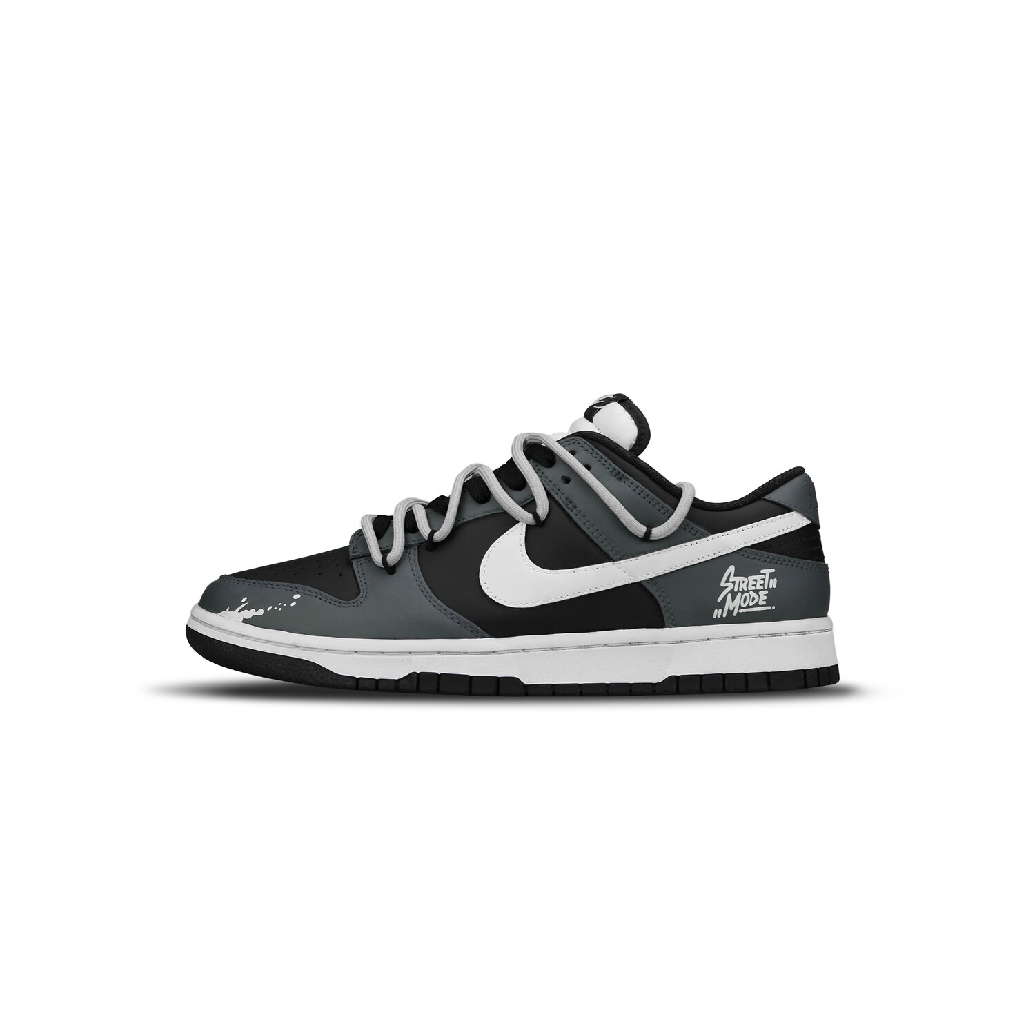 

Кроссовки Nike Dunk Skateboarding Shoes Men Low-top Black/grey/white, черный/белый/серый
