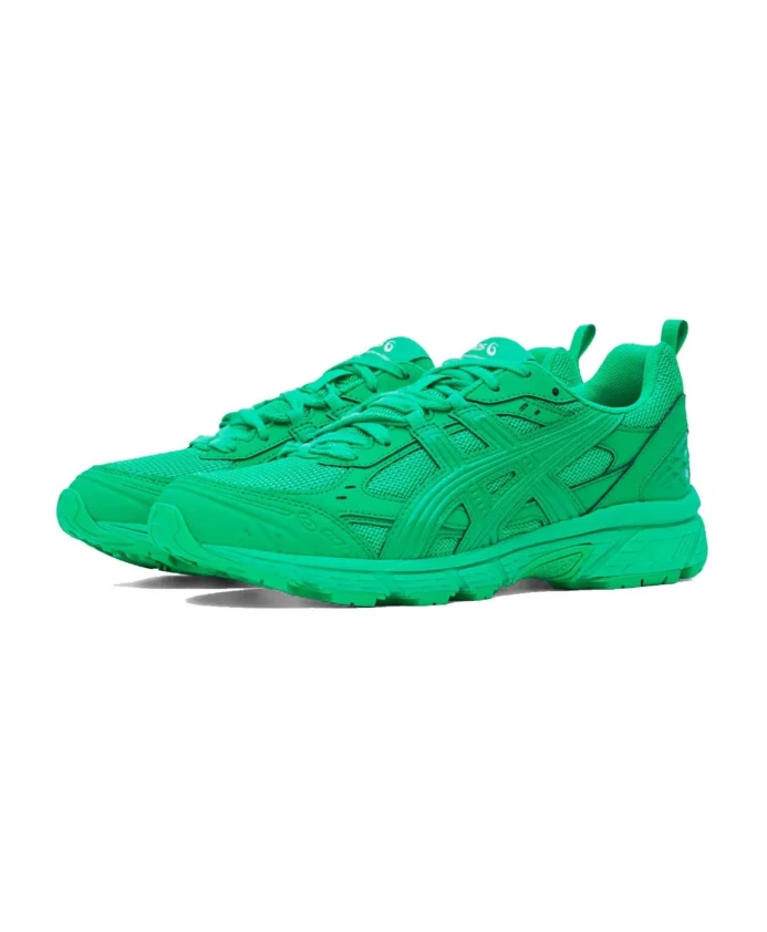 Зеленые гелевые кроссовки Nunobiki с логотипом, резиновые Asics, зеленый — фото 2