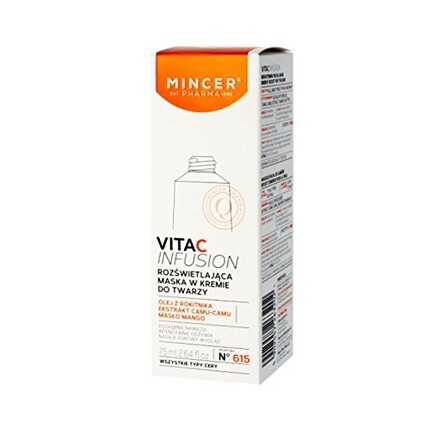 

Mincer Vita C Осветляющая маска для лица против морщин с камю-каму 75 мл, Mincer Pharma