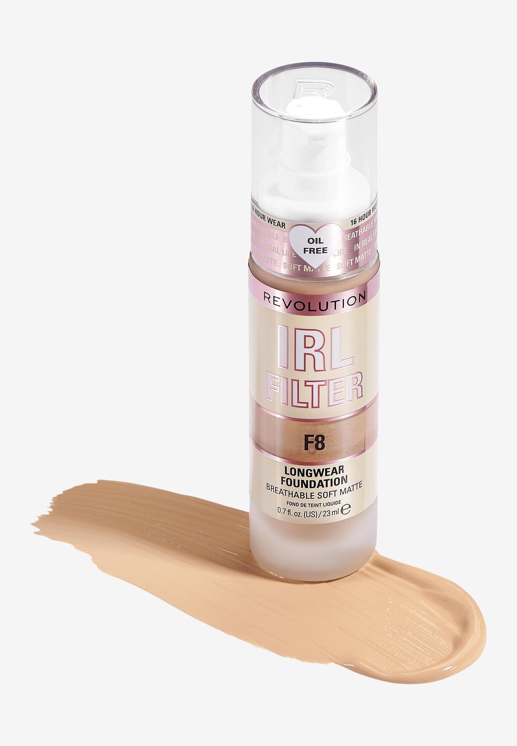 Тональная основа IRL FILTER LONGWEAR FOUNDATION Makeup Revolution, цвет f8 — фото 3