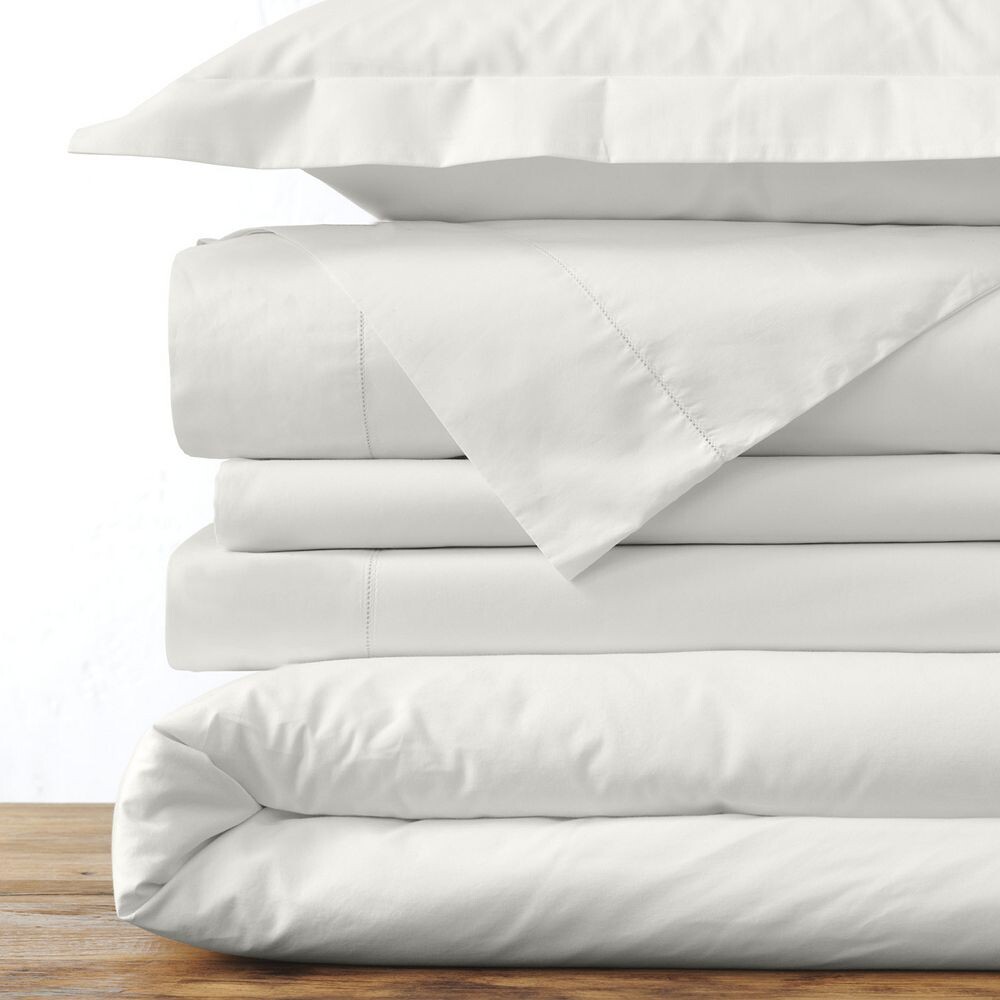 

Lands' End 300 Supima Percale Твердый пододеяльник или накидка, цвет Ivory