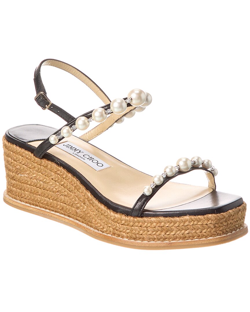 Джимми Чу Аматуус 60 Кожаные сандалии на платформе Jimmy Choo, черный