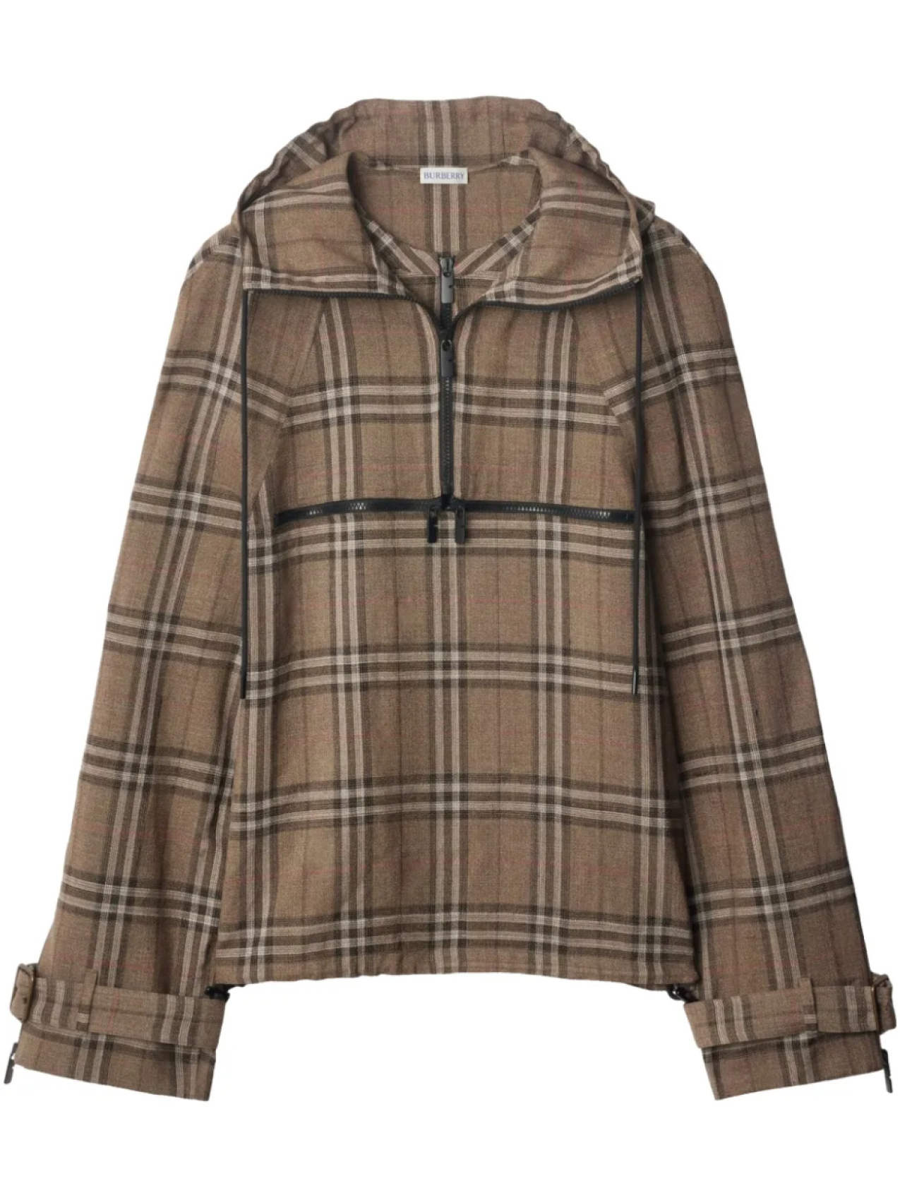 

Худи в клетку Burberry, нейтральный
